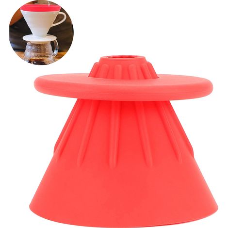 Filtre À Café En Silicone - Filtre À Café Pour Over Réutilisable - Support Antidérapant Et Brosse De Nettoyage Incluse - 1 Pièce (1/5)