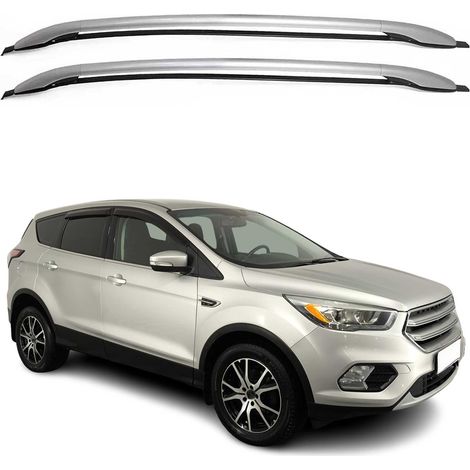 Original Barres De Toit Longitudinales pour Ford Kuga II 2012-2019 Aluminium Gris