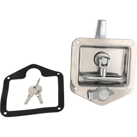 Kit de clés de verrouillage pliable en acier inoxydable en forme de T pour boîte à outils, compatible avec les boîtes à outils pour camions et remorques, ainsi que les armoires électriques - Excellenc (1/5)