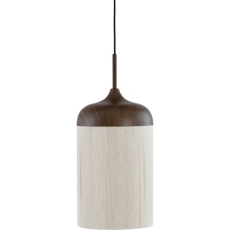 Light & Living - hängeleuchte - Dania - beige braun - baumwolle