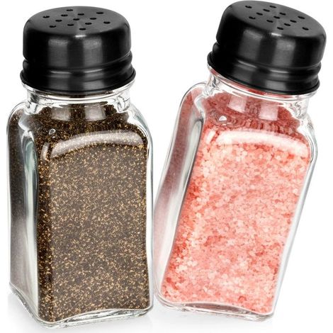 Salière et poivrière en verre, 80 ml, lot de 2 (1/5)