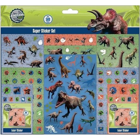 Dinosaurier-Aufkleber-Set, 500 Stück