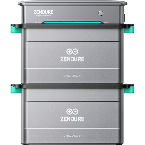 Zendure Solarflow Hyper 2000, Centrale Électrique de Balcon Entrée Solaire 1800W, Hub Intégré Micro Onduleur, Charge AC Bidirectionnelle 1200W, avec 2xAB2000L