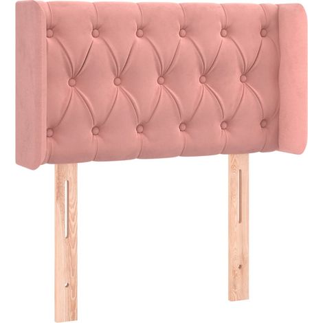 Maison Exclusive - Testiera ad Orecchio Rosa 83x16x78/88 cm in Velluto