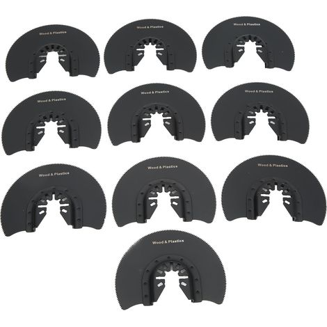 10 lames de scie semi-circulaires polyvalentes en acier à haute teneur en carbone de 88 mm (1/5)