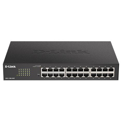 D-Link DGS-1100-24V2 switch Gestionado Gigabit Ethernet (10/100/1000) 1U Negro (1/3)