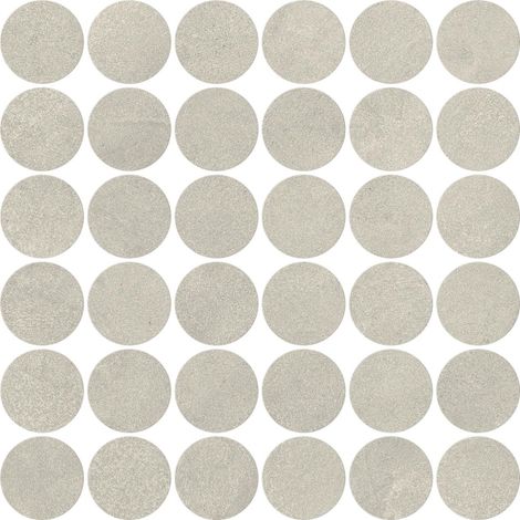 Mosaïque effet Béton Gris Argile 5,2 cm Rond 32x32x0,9 cm Mat Stavira - Sol et mur intérieur (vendu par carton de 0,6144 m²) - RO'MA CARRELAGE
