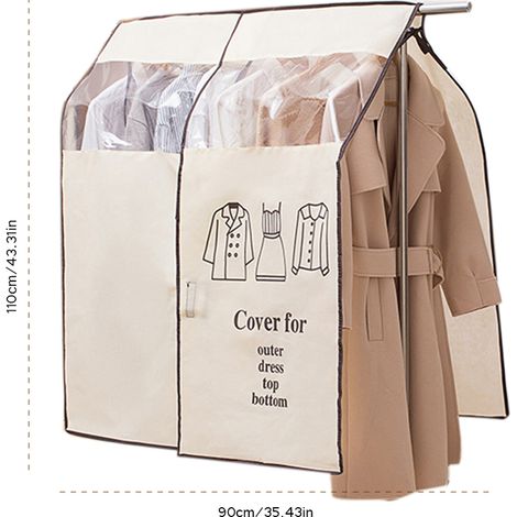 Housse anti-poussière en tissu non tissé pour vêtements, housse anti-poussière pour la maison, cintre pour armoire (1/5)