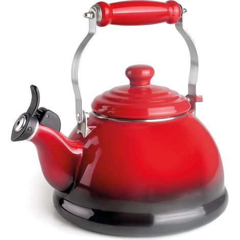 Cafetiere bouilloire sifflante classique, acier emaille, 2,40 litres (1/3)