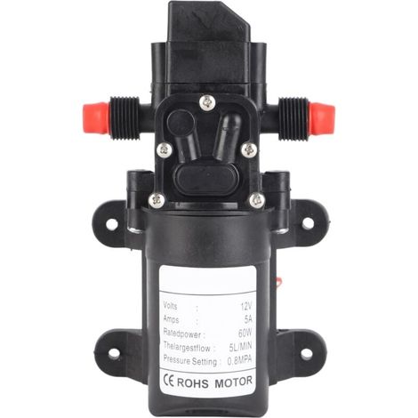 Pompe À Eau Auto Amorçante 12V 5L Min 60W 116Psi Haute Pression Pour Voiture Bateau Caravane (1/4)