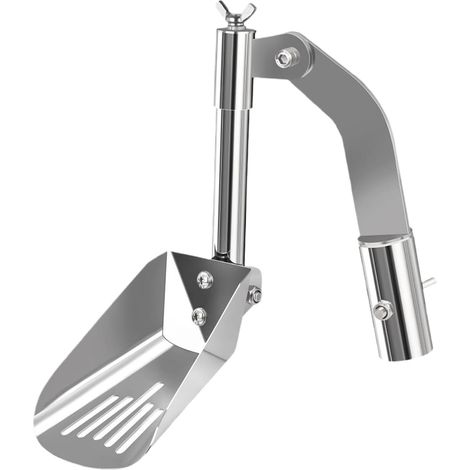 Pelle de gouttière télescopique en acier inoxydable 8 x 12 cm - Pelle robuste pour enlever la saleté des feuilles, la saleté, l'entretien des tranchées dans les maisons de ville, villas et espaces