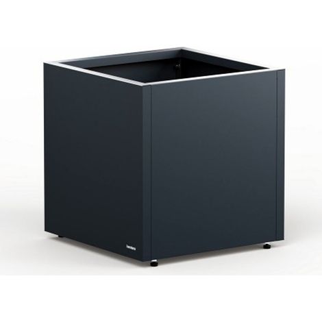 FIORIERA CUBO "PLANTER CUBE 60" IN METALLO 60X60X60CM ANTRACITE (1/4)