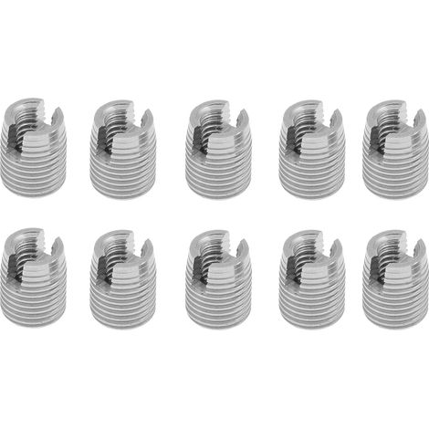 20 Stück selbstschneidende Schlitzgewindeeinsätze aus Edelstahl SUS303 M3 x 6 mm (1/5)