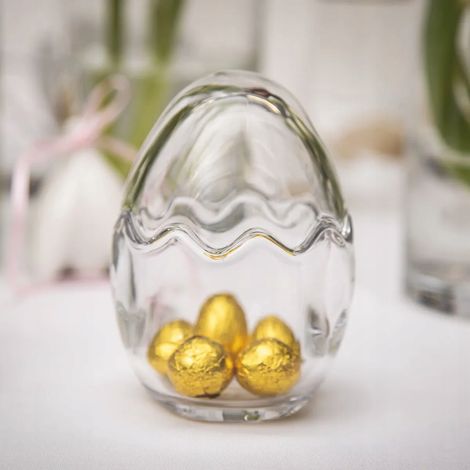 Uovo in vetro con coperchio, design Pasqua Altom, 8x10,5 cm, 1 pz. (1/4)