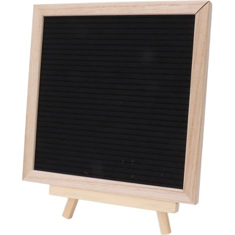 Tableau d'affichage en feutre avec lettres bois interchangeables, 340 lettres, support, ciseaux et sac tissu inclus (1/5)