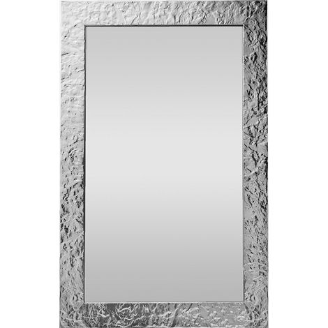 Specchio da parete con cornice in legno 55x95 Varsavia - Silver