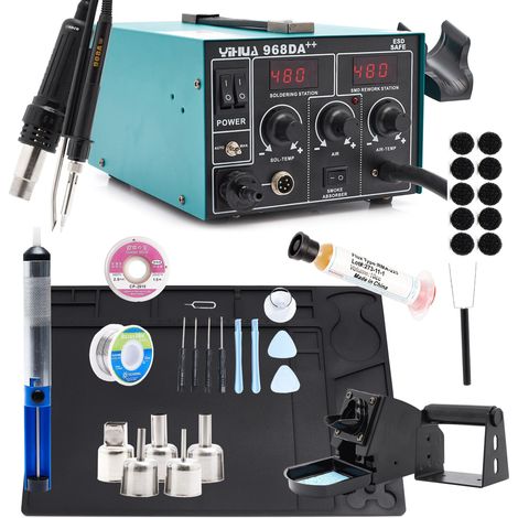 Kit de estación de soldadura Yihua 968DA++ Mata KIT 4