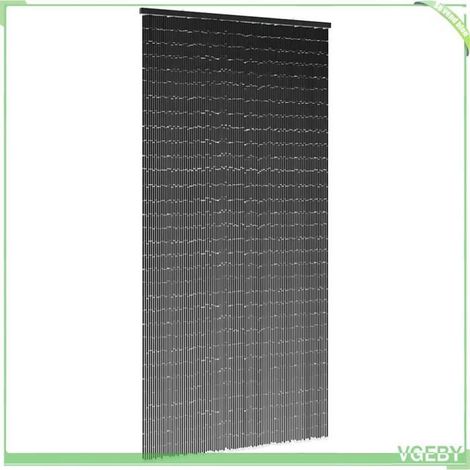 4017449 Rideau anti-insectes gris foncé 100x200 cm bambou (1/5)