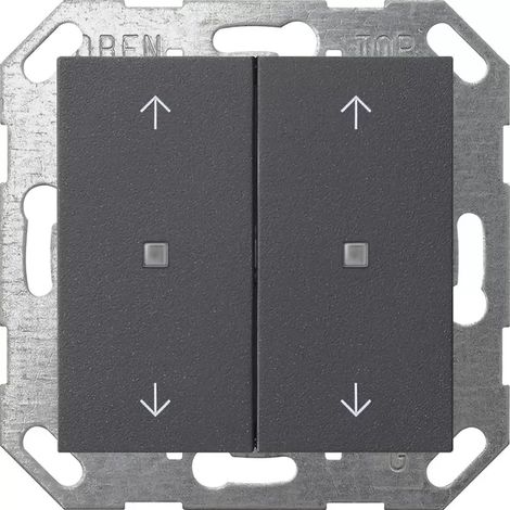 Gira Taster Wippe 2f Pfeile OneKNX System 55 Anthrazit [517428], 5174 28