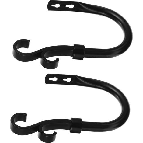 2pièces Crochets pour Rideaux Muraux Fer Boucles et Supports de Rideaux Lot pour Maison (1/5)