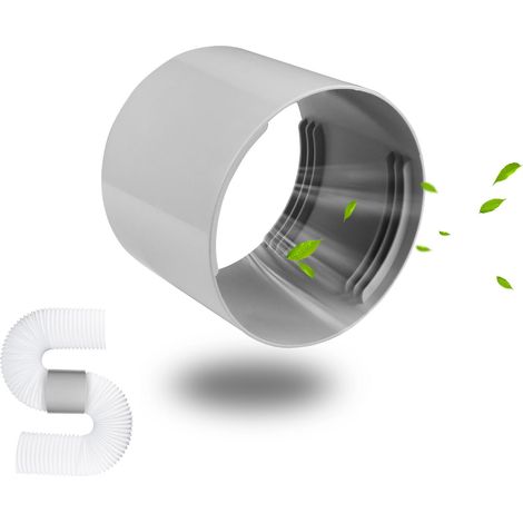 Raccord d'extension pour tuyau de climatiseur portable (5,1 pouces) – Connecteur universel pour tuyau d'évacuation de climatiseur, compatible avec les tuyaux à filetage horaire et anti-horaire (1/5)