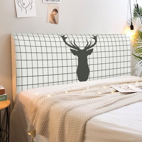 Copritestiera XL per testiere di altezza compresa tra 50 e 65 cm, lunghezza 190 cm e spessore inferiore a 30 cm. Copritestiera antipolvere. (1/5)