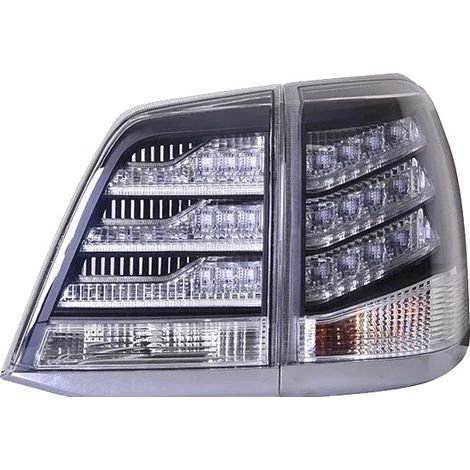Set di luci posteriori, impermeabili, installazione plug and play, compatibili con Toyota Land Cruiser 200 LC200 2008-2015, colore bianco e nero, 1 set (1/2)