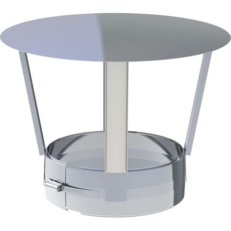Chapeau anti-pluie inox Diam 200 mm