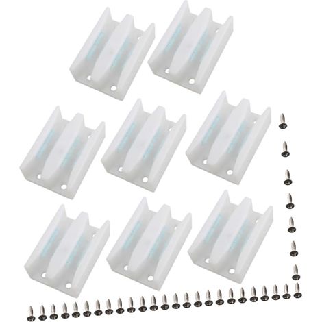 lot de 8 guide de sol pour porte coulissante, plastique (1/5)