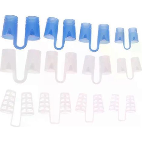 4/8 dilatateurs nasaux en silicone anti-ronflement, aide à l'apnée du sommeil, pince-nez, dispositifs respiratoires nasaux (1/4)