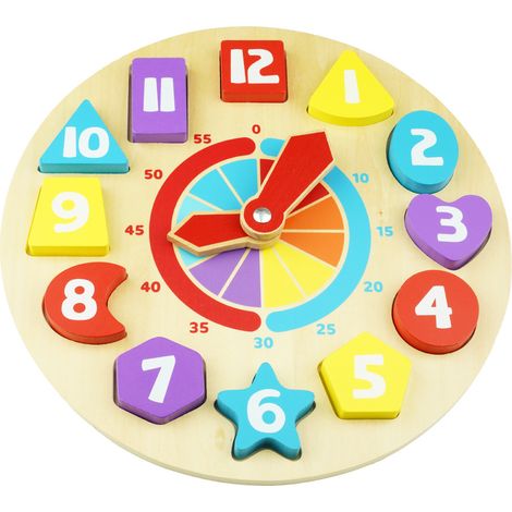 Orologio in legno con numeri estraibili (1/5)
