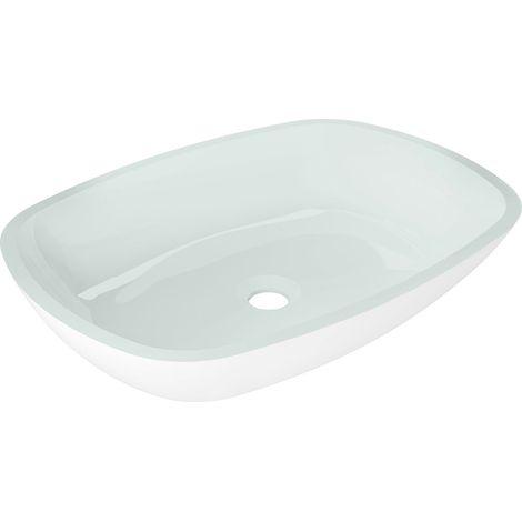 Mexen Araks Aufsatzwaschbecken aus Glas 54 x 39 cm, Weiß - 24155430 (1/5)