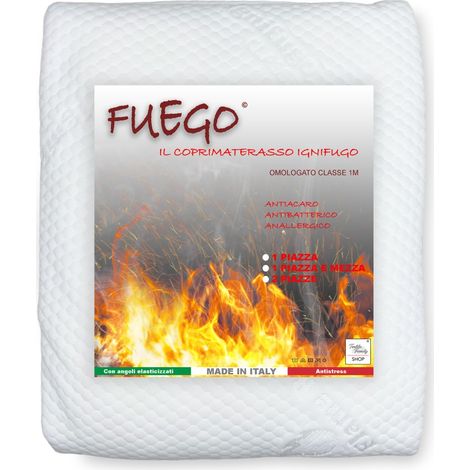 HOUSSE DE MATELAS Fuego Antimite ignifuge classe 1 Ligne hôtelière approuvée 1 PLACE