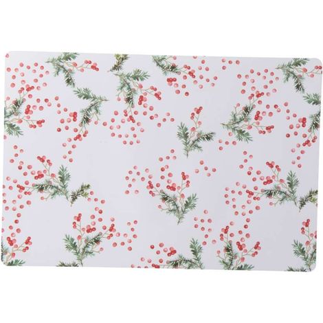 Tovagliette bacche Natale 42 x 29 cm