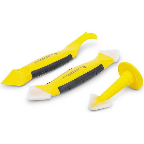 Décolleur de Joint Silicone et Jeu de 3 Spatules - 17,5 x 4,9 x 25,7 cm -  Résistant - Nettoyage et Décollage - D-Work