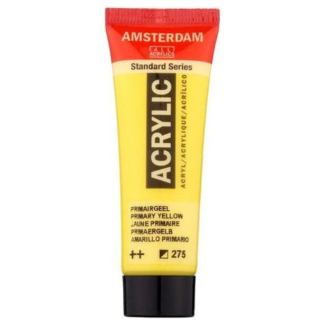 Peinture acrylique - Amsterdam - Giallo Primario - 20 Ml - Haute résistance à la lumière - Diluable à l'eau (1/2)