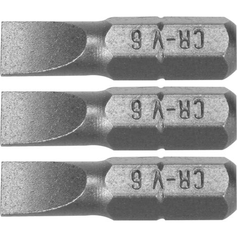 Präzisions-Bits 6 mm 1/4" x 25 mm, 3-teilig