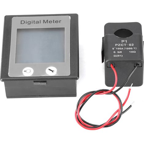 PEACEFAIR STN AC 80-260V 100A Anzeigefeld Strom Spannung Watt Energie Voltmeter CT
