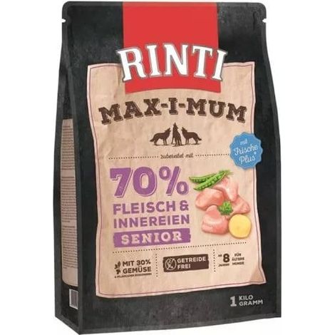 Rinti Max-i-Mum Hundetrockenfutter Senior 1 kg Fleisch & Innereien
