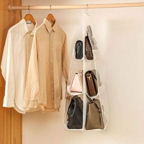 NALOOKAMIC Sac de rangement en 3 pièces pour armoire, sac de rangement en cuir suspendu, sac de rangement anti-poussière (1/3)