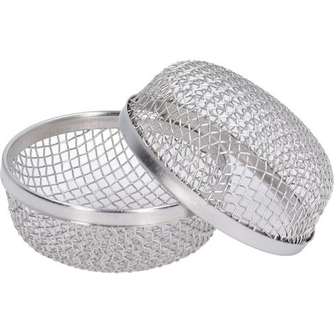 Lot de 2 moustiquaires de protection, grilles de ventilation de chauffage de VR en acier inoxydable de 2,8 pouces, avec outils d'installation et attaches à ressort (1/5)