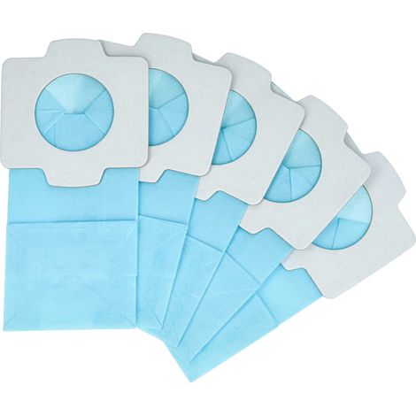 vhbw 5x Vacuum Cleaner Bag Replacement for Makita 194565-3, 194566-1, A-48511 for Vacuum Cleaner, paper, 11.8 cm x 6 cm, Light Blue