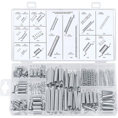 200 Ressort, 20 tailles, ressort de compression, ressort de traction, acier, pour réparation moteur, appareil électroménager