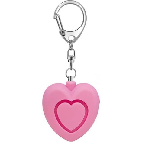 Alarme de poche rose – Lampe torche intégrée – Porte-clés – Sirène autodéfense – Femmes et seniors (1/5)