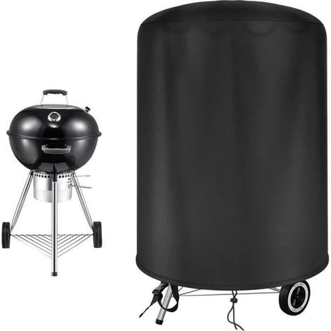 Housse pour barbecue - Weber - Ronde - Oxford 210D - Imperméable - Noire (61x70cm) (1/4)