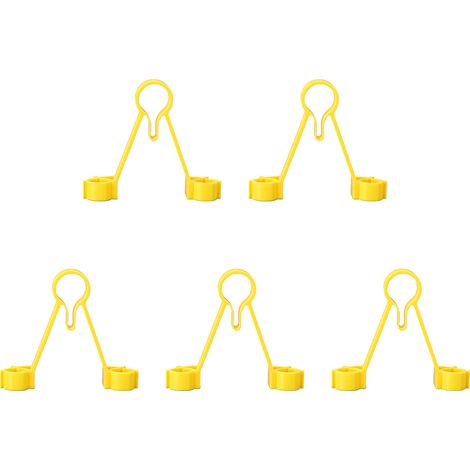 Supports de sonde multimètre, 5 pièces, pour laboratoires, ateliers, utilisation facile à une main, plastique sécurisé jaune (1/5)