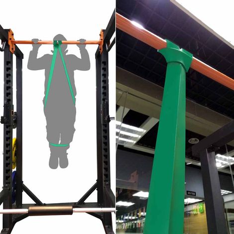 Bande de résistance en latex naturel de 208 cm pour le yoga, la musculation et la salle de sport. (1/5)
