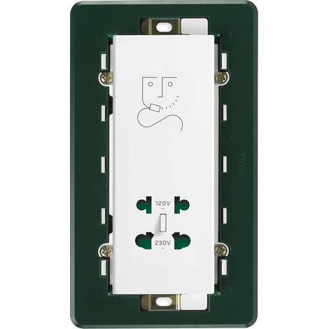 VIMAR - 14291 Vertikale Rasiersteckdose 230V weiß