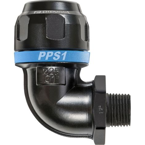 Raccord coudé Aluminium PREVOST, filetage R 1/2, dia. 20mm ( Prix pour 1 )