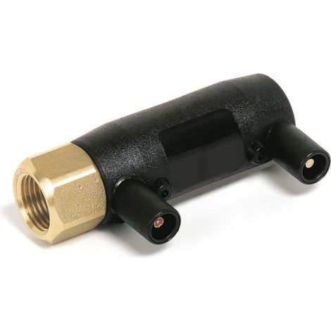SMARTFUSE Übergangsmuffe mit IG Messing 25 - Rp 3/4, PE 100, schwarz (1/2)